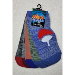 Naruto Shippuden Socks 5-Pack Ripple Junction Anime Icons Crew Set NEW Size 6 8